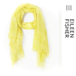 EILEEN FISHER | OS | Maltino Fringe Gauze Cotton Polyamide Airy Two Tone Scarf
